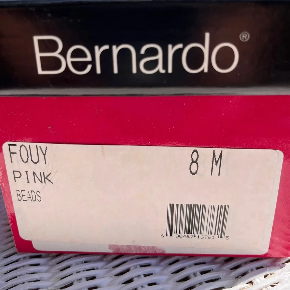 Be Belle of the Beach Party!  BERNARDO (NWT, Sz 8)  Pink Beaded Sandals - Picture 5 of 5